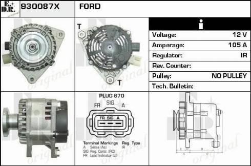 EDR 930087X - Генератор vvparts.bg