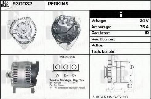 EDR 930032 - Генератор vvparts.bg