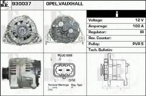 EDR 930037 - Генератор vvparts.bg