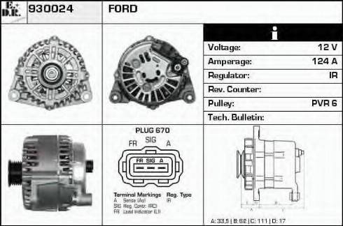 EDR 930024 - Генератор vvparts.bg