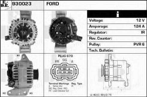 EDR 930023 - Генератор vvparts.bg