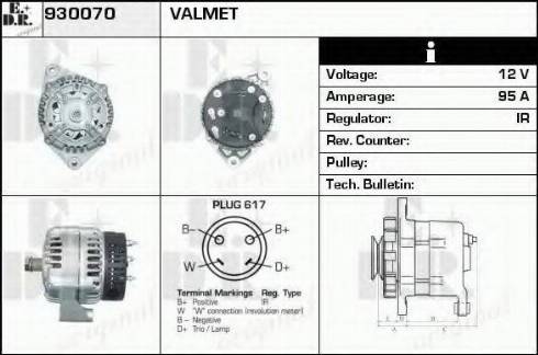 EDR 930070 - Генератор vvparts.bg