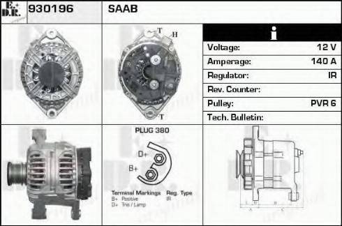 EDR 930196 - Генератор vvparts.bg