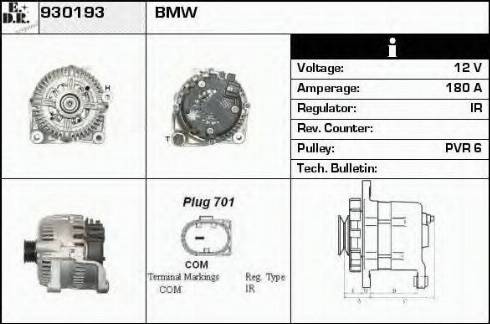 EDR 930193 - Генератор vvparts.bg