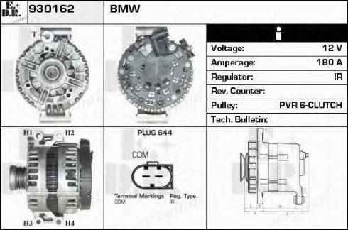 EDR 930162 - Генератор vvparts.bg