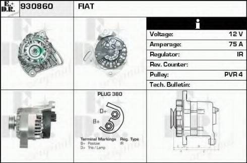 EDR 930860 - Генератор vvparts.bg