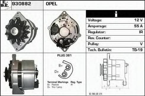 EDR 930882 - Генератор vvparts.bg