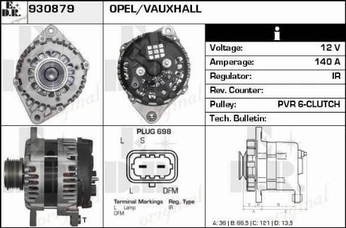 EDR 930879 - Генератор vvparts.bg