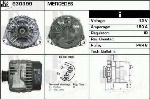 EDR 930399 - Генератор vvparts.bg