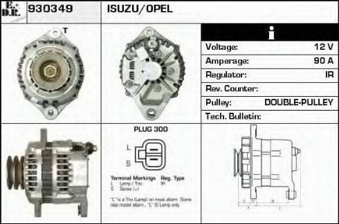 EDR 930349 - Генератор vvparts.bg