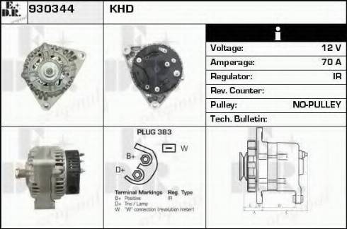 EDR 930344 - Генератор vvparts.bg