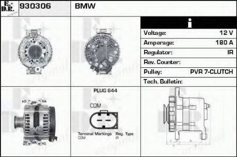 EDR 930306 - Генератор vvparts.bg