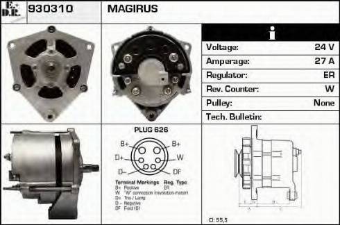 EDR 930310 - Генератор vvparts.bg