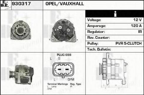 EDR 930317 - Генератор vvparts.bg