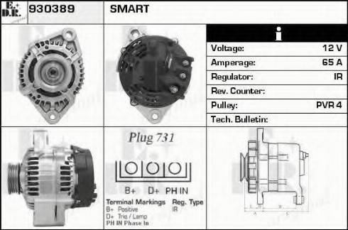 EDR 930389 - Генератор vvparts.bg