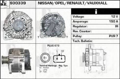 EDR 930339 - Генератор vvparts.bg