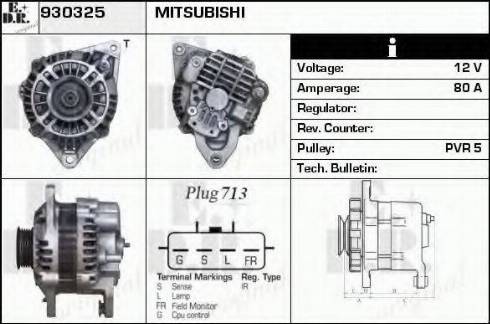 EDR 930325 - Генератор vvparts.bg