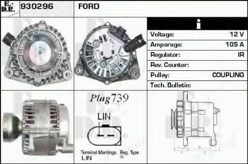 EDR 930296 - Генератор vvparts.bg