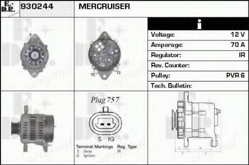 EDR 930244 - Генератор vvparts.bg