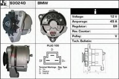 EDR 930240 - Генератор vvparts.bg