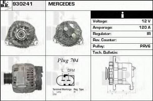 EDR 930241 - Генератор vvparts.bg