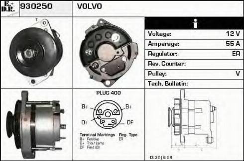 EDR 930250 - Генератор vvparts.bg