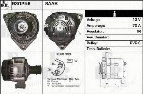 EDR 930258 - Генератор vvparts.bg