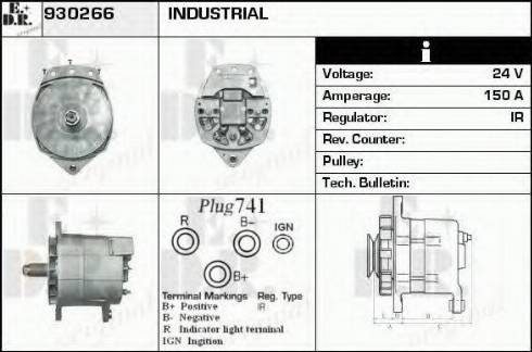 EDR 930266 - Генератор vvparts.bg