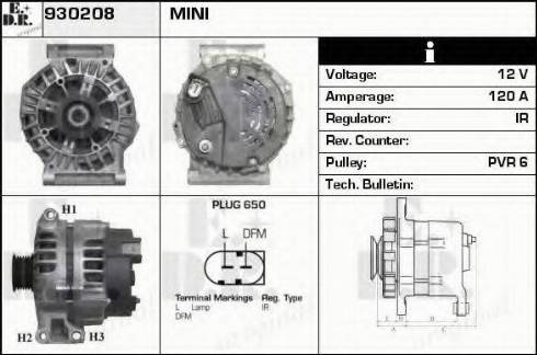 EDR 930208 - Генератор vvparts.bg