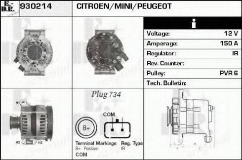 EDR 930214 - Генератор vvparts.bg