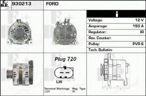 EDR 930213 - Генератор vvparts.bg