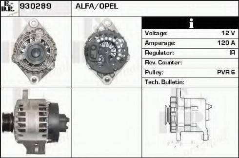 EDR 930289 - Генератор vvparts.bg