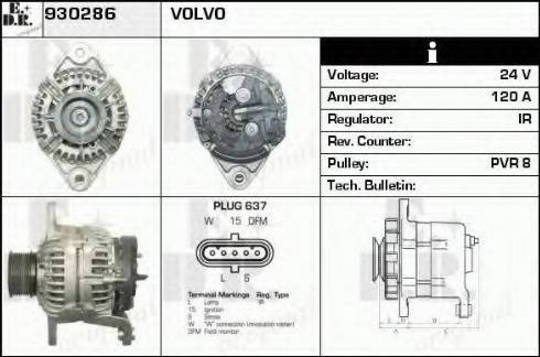 EDR 930286 - Генератор vvparts.bg