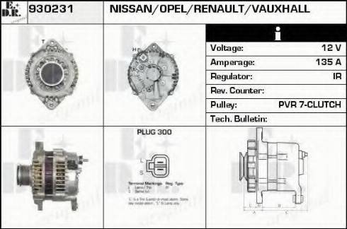 EDR 930231 - Генератор vvparts.bg