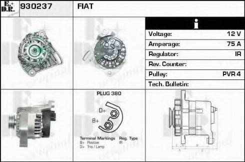 EDR 930237 - Генератор vvparts.bg