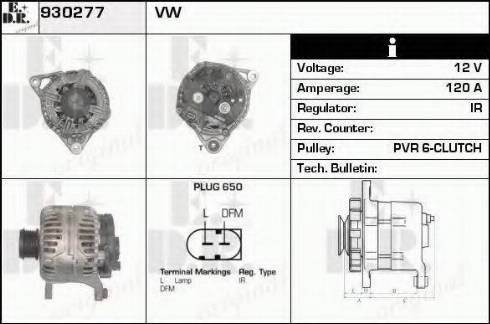 EDR 930277 - Генератор vvparts.bg