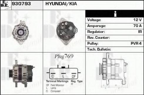 EDR 930793 - Генератор vvparts.bg