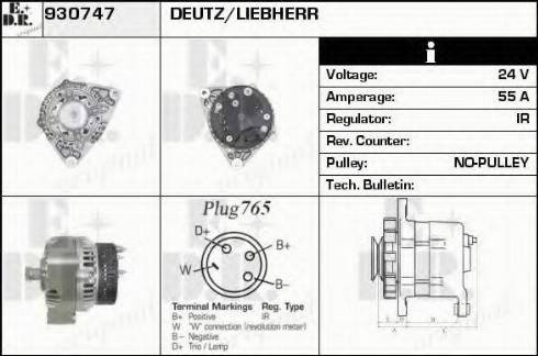 EDR 930747 - Генератор vvparts.bg