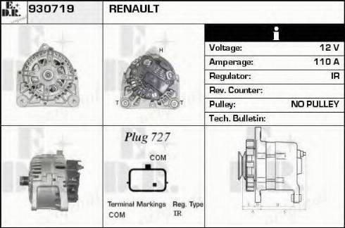 EDR 930719 - Генератор vvparts.bg