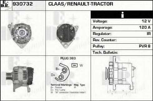 EDR 930732 - Генератор vvparts.bg