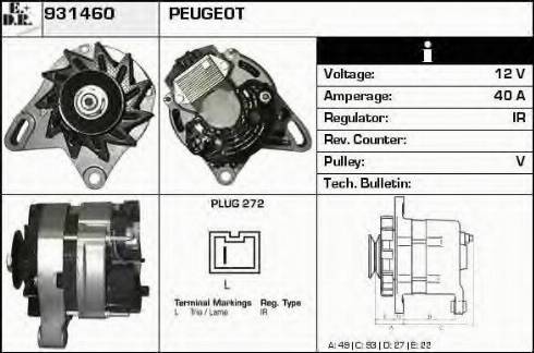 EDR 931460 - Генератор vvparts.bg