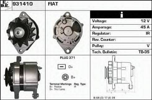 EDR 931410 - Генератор vvparts.bg