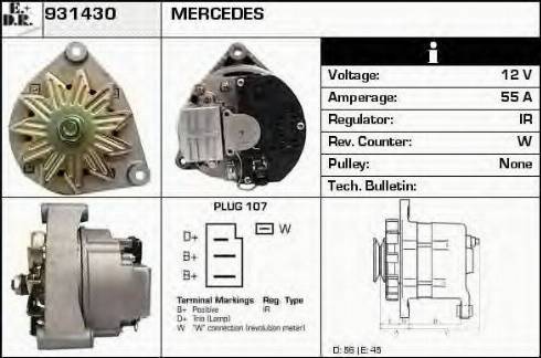 EDR 931430 - Генератор vvparts.bg