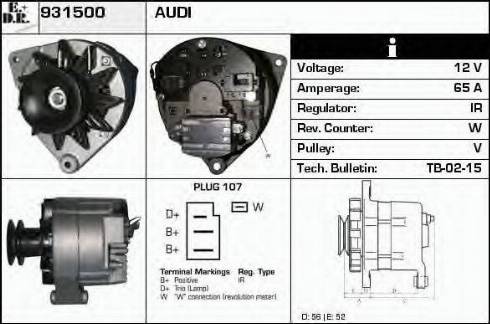 EDR 931500 - Генератор vvparts.bg