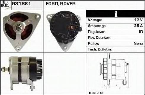 EDR 931681 - Генератор vvparts.bg