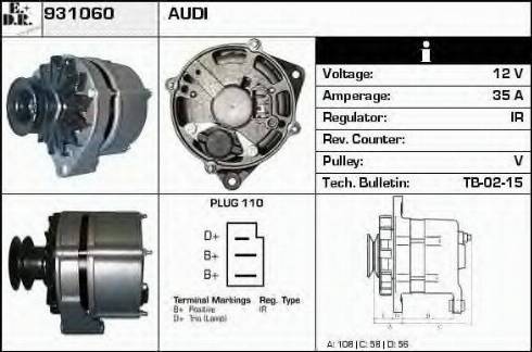 EDR 931060 - Генератор vvparts.bg