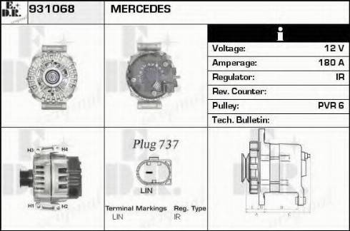 EDR 931068 - Генератор vvparts.bg