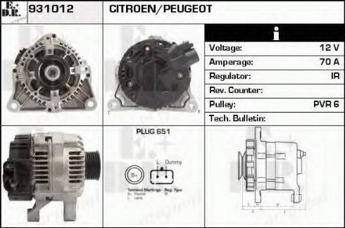 EDR 931012 - Генератор vvparts.bg