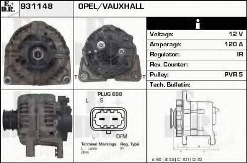 EDR 931148 - Генератор vvparts.bg