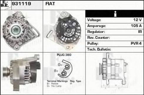 EDR 931119 - Генератор vvparts.bg